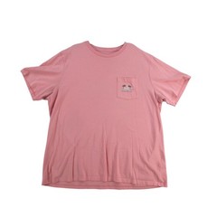 Vineyard Vines Mens XL Pink Surfboard Whale Graphic Pocket T-Shirt Short Sleeve