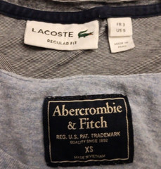 Lot Of 10 Sm Name Brand Solid Mixed T Shirt Lot American Eagle Banana Lacoste