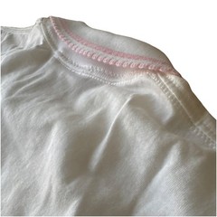 Vintage 90s Polo Shirt floral heart Women’s size Medium NWT Filene’s white pink