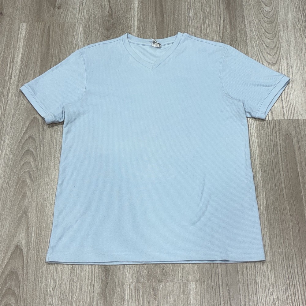 Old Navy Ribbed V Neck T Shirt MensLarge Short Sleeve Casual Basic Tee