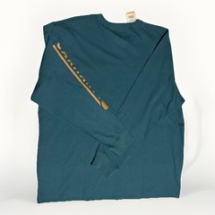 NWT Carhartt K231 Loose Fit Heavyweight Long Sleeve Logo Tee Men XL Teal