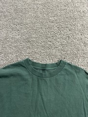 VINTAGE 90s Y2K Blank AAA T-Shirt Green Crewneck Classic Cotton Mens X-Large XL