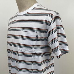Loser Machine Knit Pocket T-Shirt Linden White/Multi Size S NWT