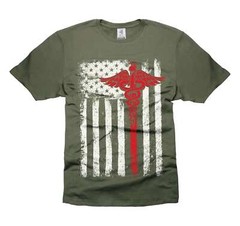 American Medical Flag Shirt Patriotic Shirts Nurse Doctor Shirts RN EMT Shirts