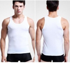 3Pcs Camiseta Sin Mangas De Algodón Para Hombres Chaleco Muscular Ropa Interior