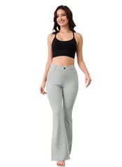 Flare Yoga Dress Work Pants Women High Waisted Pull On Stretchy Slacks Flared…