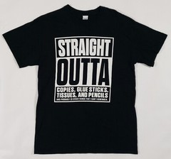 Straight Outta, Adult T-Shirt Size Medium, Teacher Struggles, Funny Shirt, Black