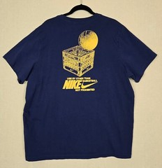 NIKE INC. “Basketball Crate” Mens Blue Cotton Short Sleeve T-Shirt size 2XL