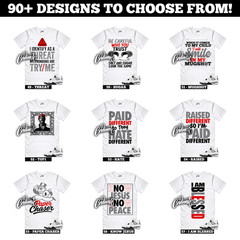 4 White Cement 2025 Summit White Fire Red Tech Grey Black Sneaker T Shirt Match