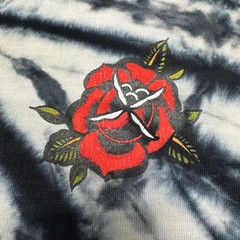 Dark Seas Division Y2K Tie Dye Graphic T-Shirt Dark Surf Mermaid Tattoo Rose S