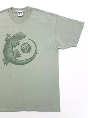 Vintage Discovery Channel Store Gecko Tee Green Size L Mens T-Shirt