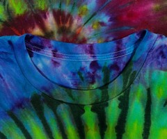 Handmade Ice Tie Dye T-Shirt 2XL Mens Womens Soft Cotton Double Layered Spiral