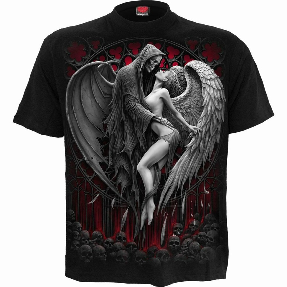 Spiral Direct Forbidden Grim Reaper Angel Skeleton Fantasy Goth T Shirt D098M101