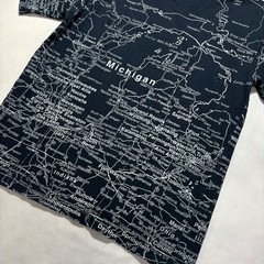 Vintage Michigan All Over Print Map T-Shirt Men’s Medium USA Map Short Sleeve