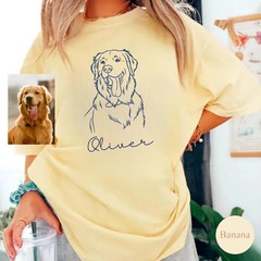 Custom Pet Photo Comfort Tee Personalized Dog Cat Memorial Gift Shirt Unisex