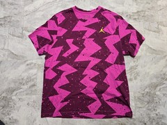 Nike Air Jordan Printed Poolside T-Shirt Mens Sz 2XL Active Fuchsia Pink