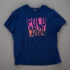 Polo Ralph Lauren graphic Mens T-Shirt Extra Large Big Logo Spell Out