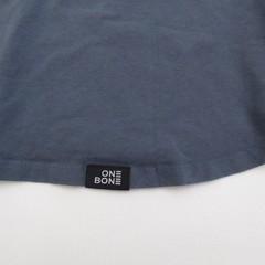 ONE BONE Mens Size 5 / 6XL Long Sleeve Scoop Crew Neck T Shirt OB106 Blue Cotton