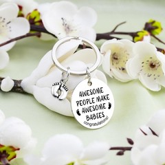 New Parent Expecting Mom Keychain: Pregnancy Congratulation Gift for Her