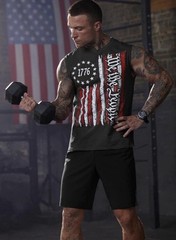 Mens 4th of July Shirts Muscle Tank Top 1776 Sleeveless Graphic Gym Workout U…