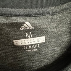 Adidas Shirt Mens Size M Charcoal Gray Climalite Athletic Soccer Short Sleeve