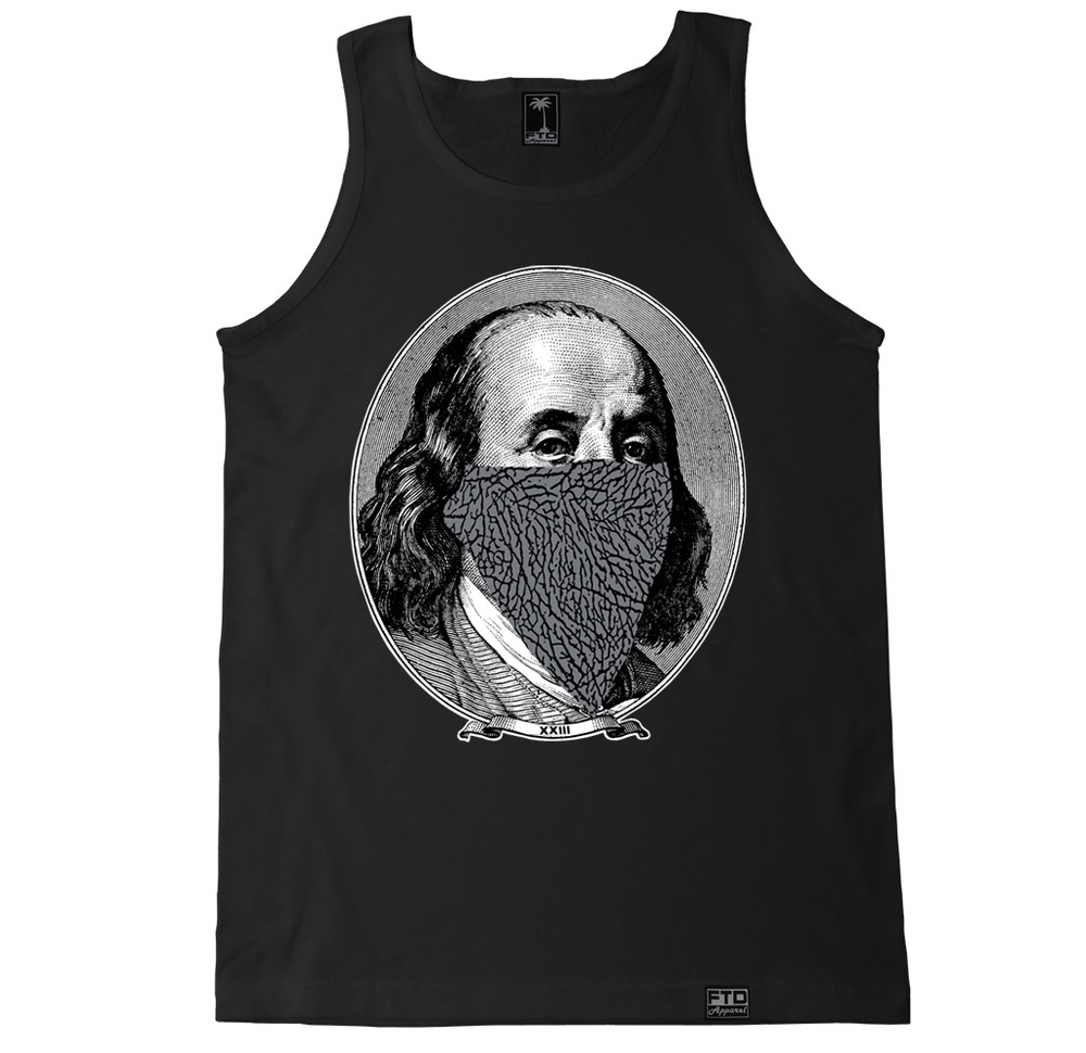 BENJAMIN 23 JORDANS BRED CEMENT HIP HOP SNEAKERS GRAPES III IV XI FIRE TANK TOP