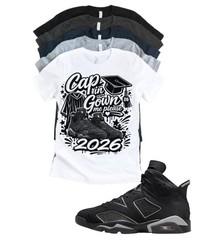 Jordan 6 Cap and Gown Matching T-Shirt – Cap N Gown Me Sneaker Match Tee
