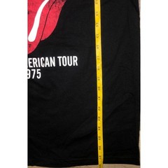 The Rolling Stones T Shirt M Black North American Tour 1975 Signature Logo NEW