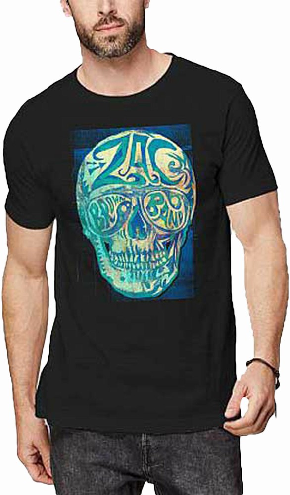 Zac Brown Band – Skull Square Adult T-Shirt -Southern hard rock, country pop re