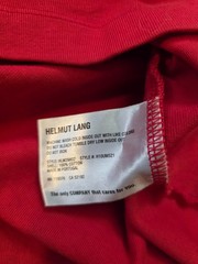 HELMUT LANG 2018 BIG LOGO RED T SHIRT MEN’S SZ SMALL/MEDIUM