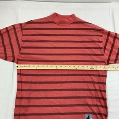 Vintage Dockers T Shirt Adult Medium Pink Striped Sailing Boating 90s Logo Patch