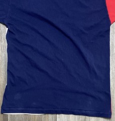 Vintage Mani Hile Color Block T Shirt Mens S Red White Blue Graphic Tee Texas