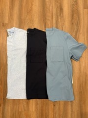 Men’s Cotton T-Shirts, Lot Of 3, New, Size Small, Pocketed, 100% Cotton