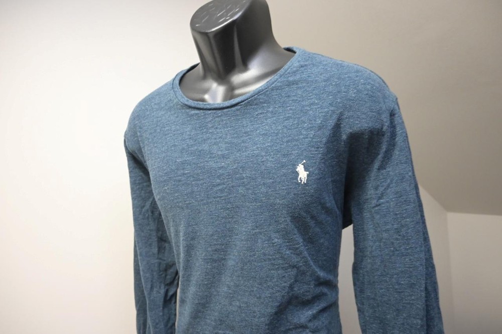 Polo Ralph Lauren Tee Shirt Classic Fit Marled Dark Blue Mens Sz Large
