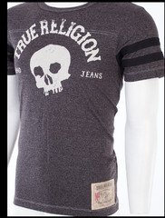 $89 TRUE RELIGION Black TRUE SKULL Short Sleeve Designer Graphic T-shirt NWT
