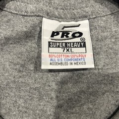 1 PRO5 SUPER HEAVY WEIGHT SHORT SLEEVE T-SHIRT GRAY GREY 7XL 1PC (10002)