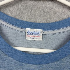 Vintage 60s Duofold Thermal Shirt Mens Large Blue Two Layer Long Sleeve Wool
