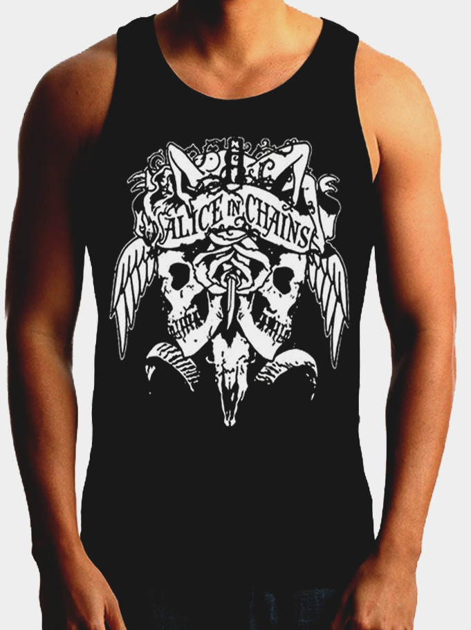 ALICE IN CHAINS NUTSHELL Heavy Metal Band Black Tank Top
