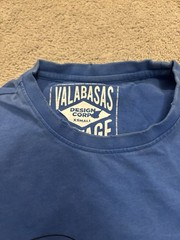 Valabasas Men’s Distressed Worn to InspireBlue T Shirt x Small 100% Cotton