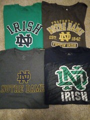 Notre Dame ND Irish College T Shirts Multiple Sizes, Brands, Styles To Choose