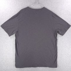 Pact Organic Cotton Gray Short Sleeve 2 Button Pocket Henley Shirt Mens Large