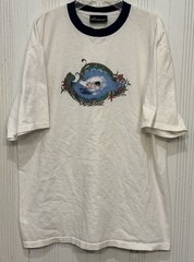 Vintage 1990’s No Boundaries Kiwi Surf White Short Sleeve Medium Surfing T-Shirt