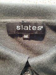 Slates mens Short Sleeve M Medium Black Shirt