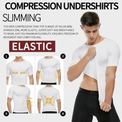 Men Classic Sleeveless Slimming Body Shaper Workout Shirt Belly Control Tank Tee