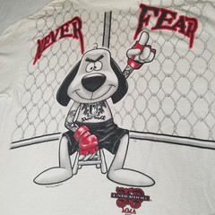 Y2K MMA Series Underdog Never Fear T-Shirt Large Streetwear Vintage Cage Fight