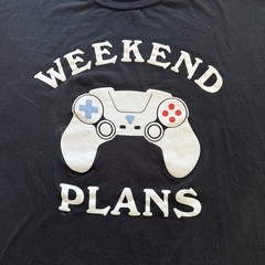 Men’s Weekend Plans Game Controller Black Graphic T-Shirt