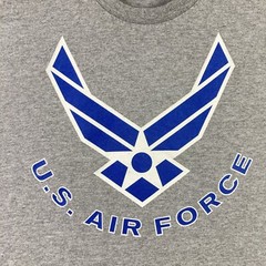 U.S. Air Force Shirt Adult Medium Gray Military Graphic Tee Casual Men