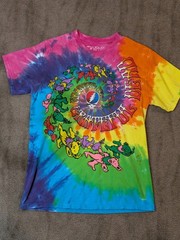 Liquid Blue GRATEFUL DEAD Tie Dye Dancing Bears T-Shirt Mens Size Medium