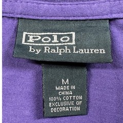 Vintage Polo Ralph Lauren Purple T Shirt Mens M Green Pony Logo Cotton Preppy
