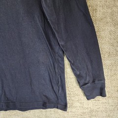 Taylor Stitch Organic Cotton Henley Tee Shirt Mens 40 US M Blue Casual *Spots